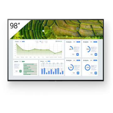 Display Signage Profesional FW-98BZ30L VA 98Inch 4K UHD Chromecast Incorporat Negru