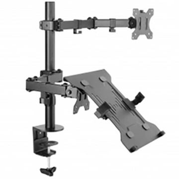 EQUIP Suport de birou monitor/laptop, Equip, 13/32, Rotativ, Inaltime reglabila, Otel, Negru