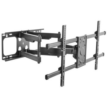 EQUIP Suport TV de perete, Equip 650324, Otel inoxidabil, 37-90, Max. 75 kg, Rotativ, Negru