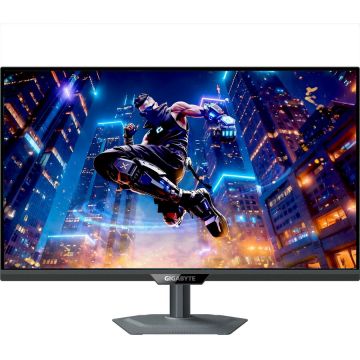 Gigabyte Monitor Gaming GIGABYTE M27UP, 27, IPS, UHD, 3840 x 2160, HDMI, Display Port, Dual mode 160 Hz / 320 Hz, Boxe, Pivot, 1ms, Negru