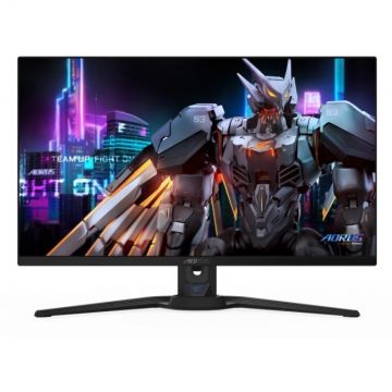 Gigabyte Monitor Gaming QD-OLED GIGABYTE AORUS 27 FO27Q5P, QHD (2560 x 1440), HDMI, DisplayPort, MiniDisplayPort, Boxe, Pivot, 500 Hz, 0.03 ms, Negru