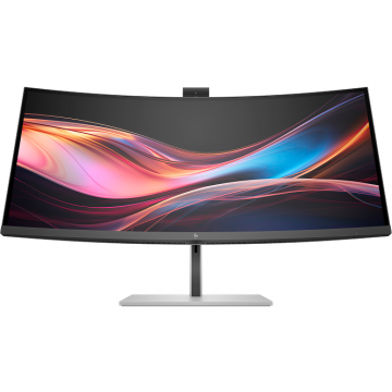 HP Monitor LED Curbat HP Series 7 Pro 734pm, Display 34 WQHD 3440x1440, IPS, 21:9, 5 ms, 120 Hz, Webcam, Negru
