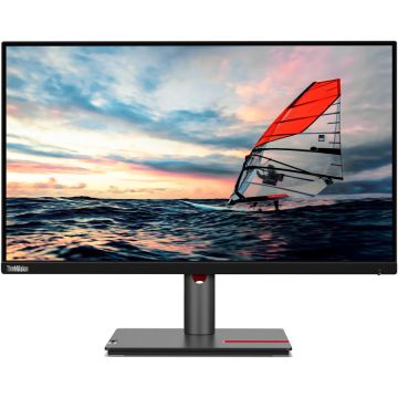 Lenovo Monitor IPS LED Lenovo ThinkVision 24.5 P25i-30, Full HD (1920 x 1080), VGA, HDMI, DisplayPort, 4 ms, 100 Hz, Pivot, Negru