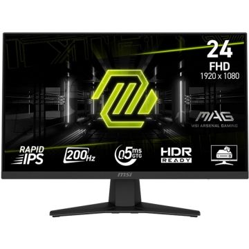 Monitor 244F   23.8inch  Rapid IPS FHD 0.5ms   200Hz 1x DisplayPort  1xHDMI2.0 Clasa E Negru