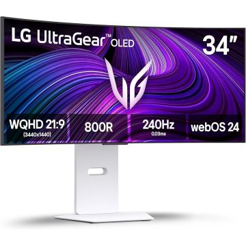 Monitor Gaming Curbat UltraGear™ 34GX90SA-W 34Inch OLED WQHD 240Hz WebOS Alb