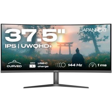 Monitor Gaming JN-IB375C144UQR-H Curbat 37.5Inch IPS UWQHD+ (3840x1600) 144Hz HDR Functie Incarcare USB-C Power Delivery 65W Negru