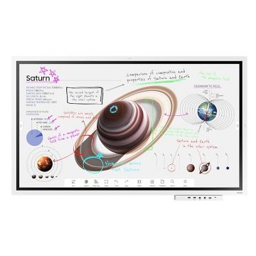 Monitor interactiv 4K Samsung Flip PRO, diagonala 55 inch (139.7cm), cu touch, Wi-Fi, Bluetooth, HDMI, USB, LH55WMBWBGCXEN