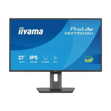 Monitor IPS LED Iiyama 27inch XB2792HSU-B1, Full HD (1920 x 1080), HDMI, DisplayPort, Boxe, Pivot, 120 Hz, 3 ms (Negru)