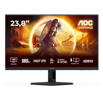 Monitor LED AOC Gaming AGON Q24G4RE 23.8 inch QHD IPS 0.5 ms 180 Hz HDR G-Sync Compatible Monitor LED AOC Gaming AGON Q24G4RE 23.8 inch QHD IPS 0.5 ms 180 Hz HDR G-Sync Compatible