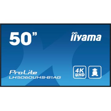 Monitor LED IIyama Smart ProLite LH5060UHS-B1AG 49.5 inch UHD IPS 8 ms 60 Hz