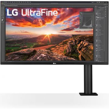 Monitor LED LG UltraFine Ergo 32UN880K-B 31.5 inch UHD IPS 5 ms 60 Hz USB-C HDR