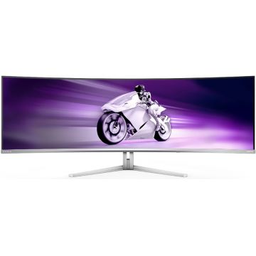 Monitor LED Philips Gaming Evnia 49M2C8900L Curbat 48.9 inch DQHD QD-OLED 0.03 ms 144 Hz USB-C HDR FreeSync Premium Pro & G-Sync Compatible