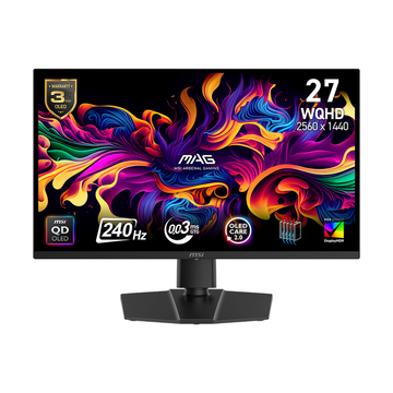 Monitor MAG 271QP QD-OLED X24 26.5inch WQHD 2560 x 1440 HDMI DisplayPort Pivot 240Hz 0.03ms Negru