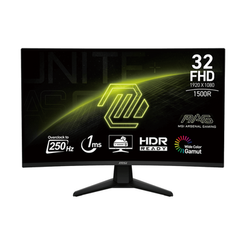 Monitor MAG 32C6 VA 31.5 inch Full HD 1920 x 1080 HDMI DisplayPort Curbat 180Hz 1ms Negru