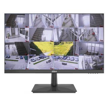 Monitor pentru supraveghere video cu difuzoare, 23.8 inch (60 cm), Slim, 1080p Full HD, prindere VESA, HDMI, VGA, Dahua LM24-H200
