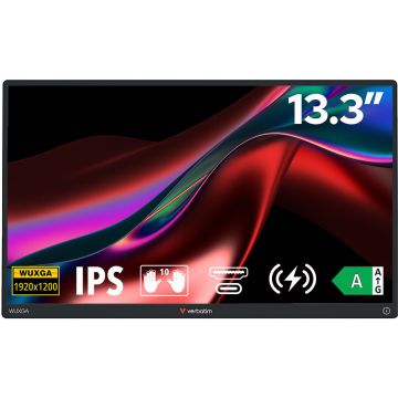 Monitor Portabil 32087 Touchscreen 13.3Inch WUXGA 1920x1200 cu Incarcare Wireless Powerbank 5000mAh Negru