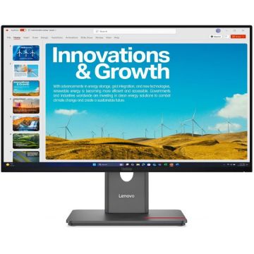 Monitor ThinkVision P24QD-40 IPS 23.8Inch 2560x1440 HDMI 120Hz Negru/Gri
