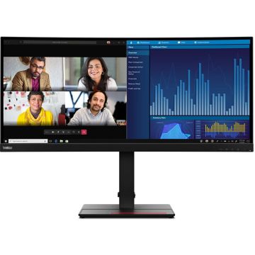 Monitor ThinkVision P34w-20 LED 34.1inch 3440 x 1440 Wide Quad HD Negru