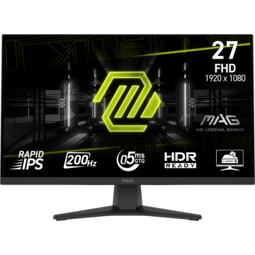 MSI Monitor Gaming MSI MAG 272F, 27, IPS, Full HD, 1920 x 1080, HDMI, Display Port, 200 Hz, 0.5ms, Negru
