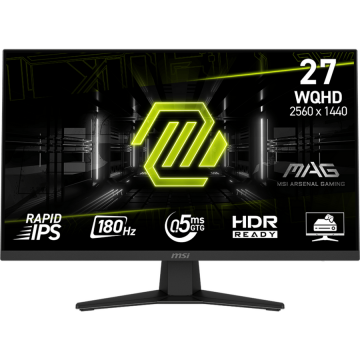 MSI Monitor Gaming MSI MAG 274QF, IPS, WQHD, 2560 x 1440, HDMI, DisplayPort, 180 Hz, 0.5 ms, Negru