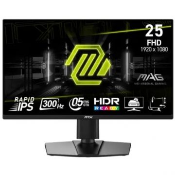 MSI Monitor Gaming Rapid IPS LED MSI MAG 24.5 255PXF, Full HD 1920 x 1080, HDMI, DisplayPort, Boxe, Pivot, 300 Hz, 0.5 ms Negru