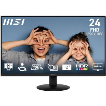 MSI Monitor IPS LED MSI PRO MP242L, 23.8 inch, Full HD 1920 x 1080, HDMI, DisplayPort, 100 Hz, 1 ms, Negru