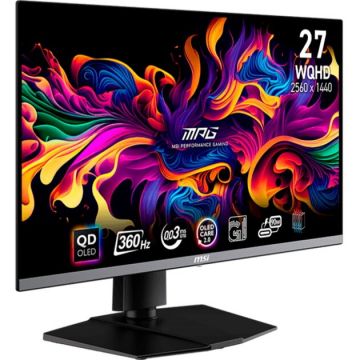 MSI Monitor MSI MPG 271QRXDE QD-OLED, Display 26.5 WQHD 2560 x 1440, QD-OLED, Adaptive-Sync, USB-C, 360Hz, Negru