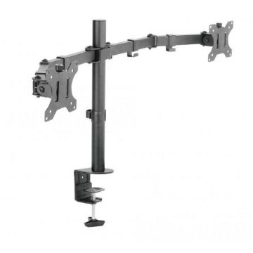 SBOX Suport TV / Monitor, SBOX LCD-352/2-2, de birou pentru 2 monitoare, 13 - 32 inch, negru