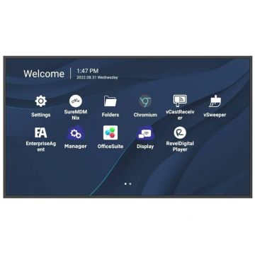 VIEWSONIC Monitor LCD VIEWSONIC CDE6530, Display 65 Full HD 3840 x 2160, Memorie RAM 4GB DDR4, 60 Hz, 8 ms, Contrast 5000:1, Negru