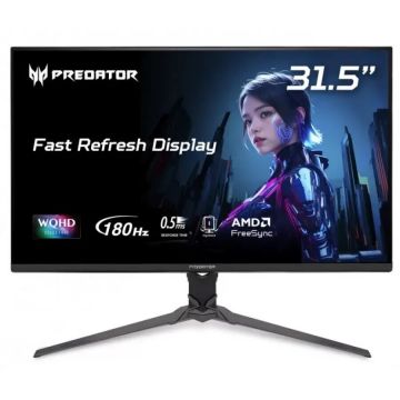 Acer Monitor Acer Predator XB323QUPbmiiprx, 31.5, 180Hz, QHD  2560 × 1440, IPS, 180Hz, 0.5ms, Negru