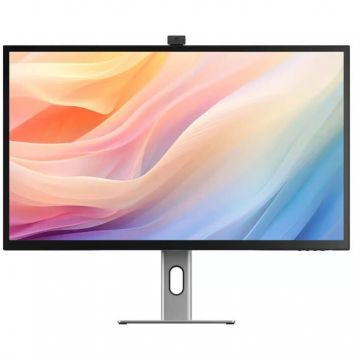 ALOGIC Monitor LED Alogic Clarity Pro Max, 32, 81.3 cm, IPS, UHD 4K, 60 Hz, 12 ms,  cu sursa de alimentare de 65W si camera web, Argintiu