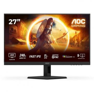 AOC Monitor Gaming LED AOC 27 Q27G4ZR, Fast IPS, QHD (2560 x 1440), HDMI, DisplayPort, Pivot, 160 Hz, 0.3 ms, Negru