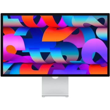 Apple Monitor LED Apple Studio Display, 27 inch, 5120 × 2880 pixeli (5K), 60Hz, Sticla standard, Suport cu inclinare si inaltime reglabile, Argintiu