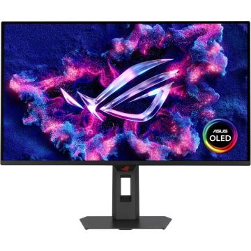 Asus Monitor Gaming QD-OLED ASUS ROG Strix OLED XG27AQDMES, 26.5 inch, QHD (2560 x 1440), HDMI, DisplayPort, Pivot, 240 Hz, 0.03 ms, Negru