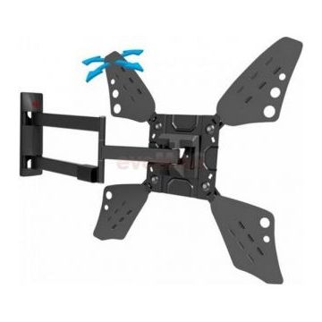 Barkan Suport perete LCD/LED plat/curbat Barkan, 3400L.B, 32-70, 4 miscari: Rotate,Fold,Swivel,Tilt, VESA, max. 400x400mm, max. 40Kg, negru