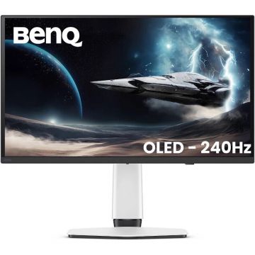 benq Monitor Gaming OLED BenQ EX271UZ, 27 inch, UHD (3840 x 2160), HDMI, DisplayPort, 240 Hz, 0.03 ms, Alb