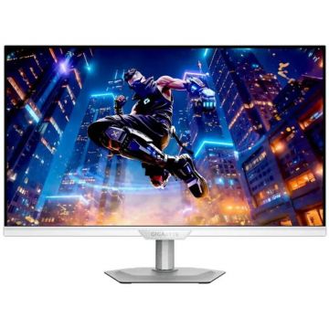 Gigabyte Monitor Gaming SS IPS LED, GIGABYTE M27Q2 QD ICE, 27 inch, QHD (2560 x 1440), HDMI, DisplayPort, Pivot, 200 Hz, 1 ms, Alb/Argintiu