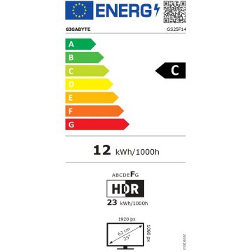 Gigabyte Monitor SS IPS LED Gigabite GS25F14, 24.5,  Full HD 1920 x 1080, HDMI, DisplayPort, 144 Hz, 1 ms, Negru