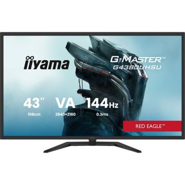 IIYAMA Monitor gaming Iiyama G-Master G4380UHSU-B2 Red Eagle, 42.5, VA, 4K UHD, 0.4 ms, 144Hz, Negru