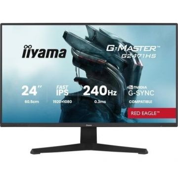 IIYAMA Monitor Gaming IPS LED Iiyama G2471HS-B1, 23.8 inch, Full HD (1920 x 1080), HDMI, DisplayPort, Boxe, 240 Hz, 0.3 ms, Negru