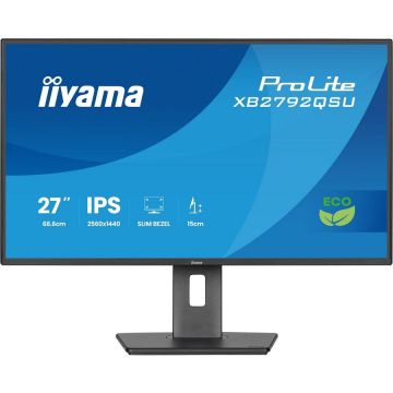 IIYAMA Monitor Iiyama ProLite XB2792QSU-B1, 27, IPS, QHD, 3ms, 120Hz, Negru