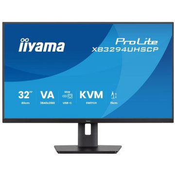 IIYAMA Monitor IPS LED Iiyama 31.5 XB3294UHSCP-B1, UHD/4K (3840 x 2160), 60 Hz, 2 ms, Pivot, Negru