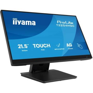 IIYAMA Monitor IPS LED iiyama PROLITE 21.5 T2254MSC-B2AG, Full HD (1920 x 1080), HDMI, DisplayPort, Touchscreen, Boxe, Negru