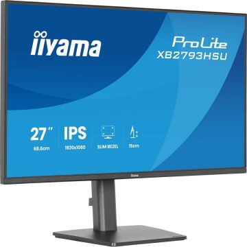 IIYAMA Monitor LED IPS Iiyama ProLite XB2793HSU-B1, 68,6 cm (27 inch), Full HD 1920x1080, 120Hz,  1ms, HDMI, DP, USB HUB, Negru