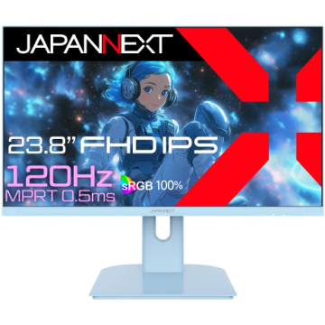 JAPANNEXT Monitor Gaming IPS LED JAPANNEXT 23.8 JN-IPS238G120F-BB, Full HD (1920 x 1080), VGA, HDMI, Boxe, 120 Hz, 0.5 ms, Albastru