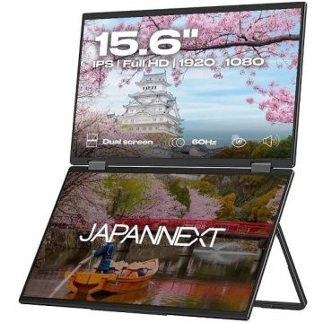 JAPANNEXT Monitor IPS LED JAPANNEXT 15.6 JN-DMD-IPS156F, Full HD (1920x1080), HDMi, Boxe, Negru