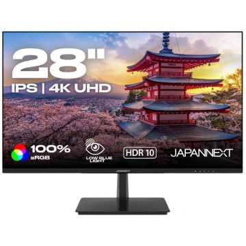 JAPANNEXT Monitor IPS LED JAPANNEXT 28 JN-IPS2802UHDR, UHD (3840x2160), HDMI, DisplayPort, Boxe, Negru