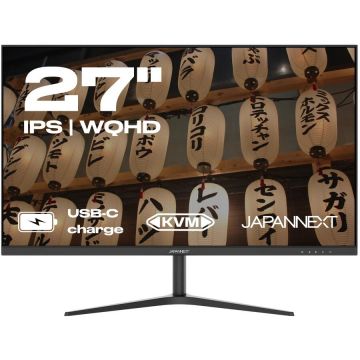 JAPANNEXT Monitor Japannext 27 inch, IPS WQHD (2560x1440) USB-C Power Supply, LCD Monitor, HDMI, DP, USB-C, KVM, VESA