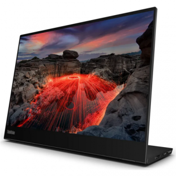 Lenovo Monitor IPS LED Lenovo ThinkVision M14t Gen 2, 14 inch, 2240 x 1400 pixeli, Touch, 60 Hz, 8 ms, USB-C, Negru