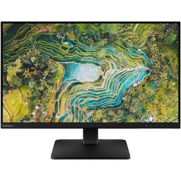Lenovo Monitor LED IPS, Lenovo L27qe, 27 inch, QHD (2560 x 1440), 100Hz, 4ms, Anti-glare, HDMI, DisplayPort, Negru